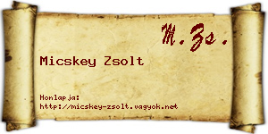 Micskey Zsolt névjegykártya